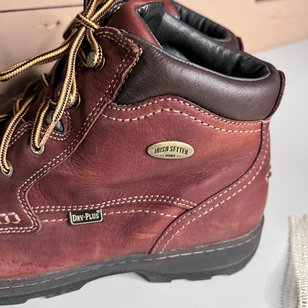 Irish Setter Hunt Mens 12 D Red Leather Dry-Plus Waterproof Moc Toe‎ Boots 1892
